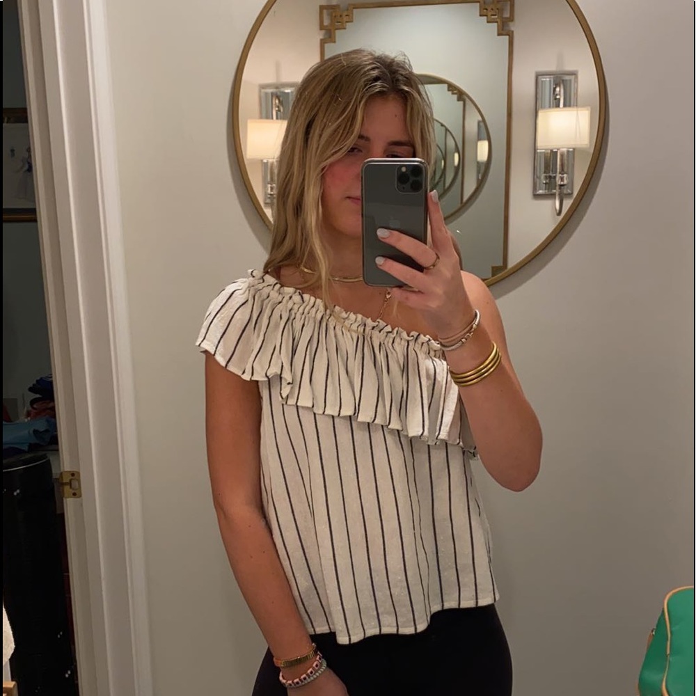 billabong one shoulder stripe top